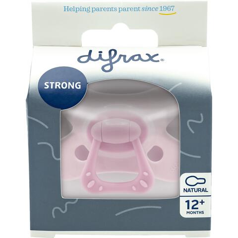 Difrax Fopspeen Natural 12 Maanden Lichtroze BPA-vrij