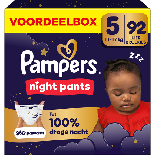 Pampers Baby Dry Night Pants Voordeelbox Luierbroekjes Maat 5 11-17 kg 92 stuks