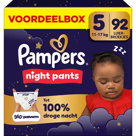 Pampers Baby Dry Night Pants Voordeelbox Luierbroekjes Maat 5 11-17 kg 92 stuks