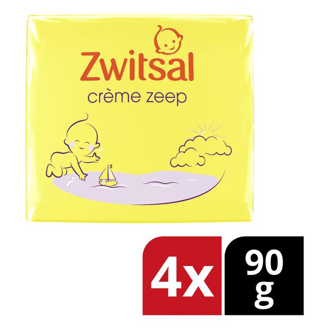 Zwitsal Baby Crème Zeep 4x90 GR