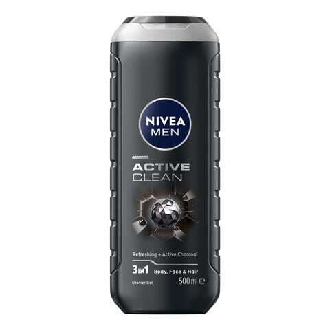 NIVEA MEN Active Clean Douchegel & Shampoo 3-In-1 Formule 500 ML