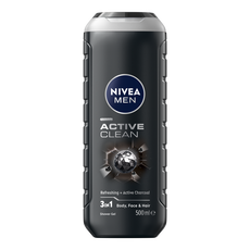 NIVEA MEN Active Clean Douchegel & Shampoo 3-In-1 Formule 500 ML
