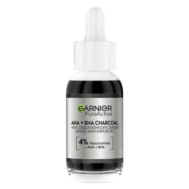 Garnier PureActive AHA + BHA Charcoal Anti-Onzuiverheden Serum 30 ML