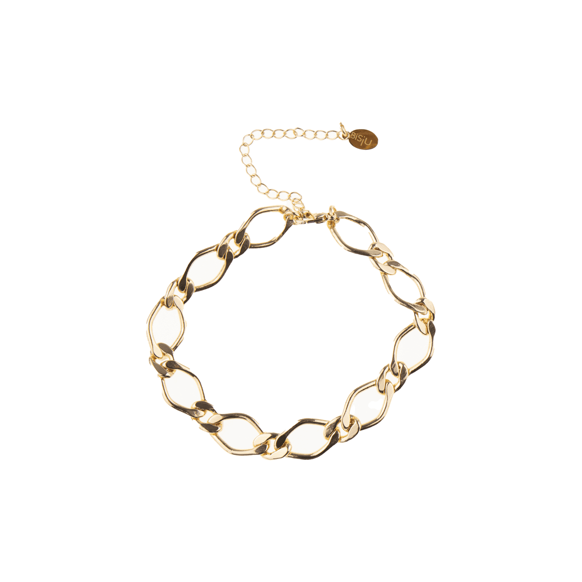 BiSjU Jewellery Armband Met Grove Schakel Gold Plated 1 EA Etos