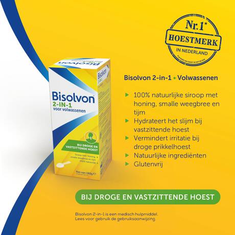 Bisolvon 2-in-1 Bij Droge En Vastzittende Hoest 133 ML