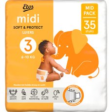 Etos Luiers Midi Maat 3 6-10 kg Mid Pack 35 stuks