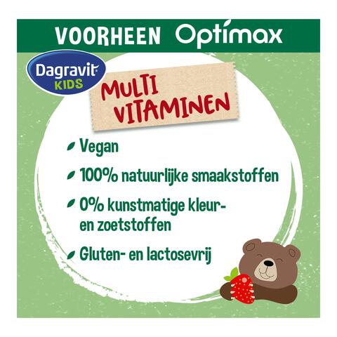 Dagravit Natural Kids Multi Aardbei 60 Dragees