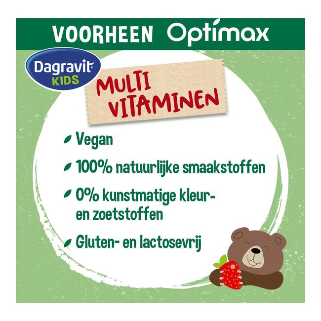Dagravit Natural Kids Multi Aardbei 60 Dragees