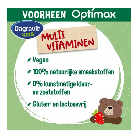Dagravit Natural Kids Multi Aardbei Kauwtabletten 60 stuks