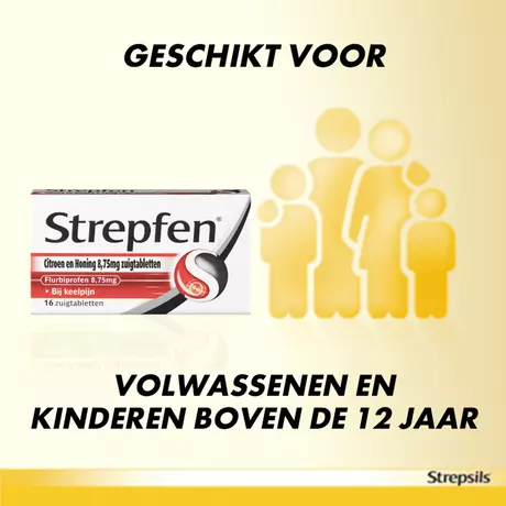 Strepfen Citroen & Honing 8,75 MG Zuigtabletten 16 Stuks