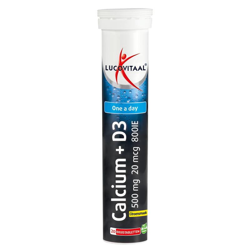 Lucovitaal Calcium & D3 800 IE Citroensmaak Bruistabletten 20 stuks
