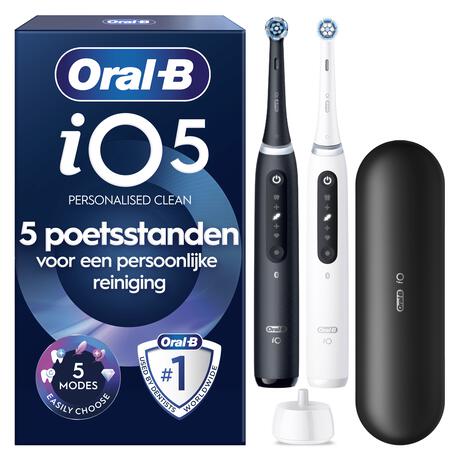 Oral-B iO 5s Zwart & Wit Duo Elektrische Tandenborstels