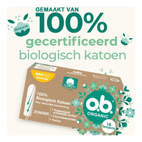 o.b.® Organic Cotton Normal 16 Stuks