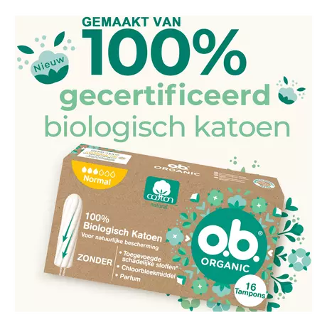 o.b.® Organic Cotton Tampons Normal 16 stuks