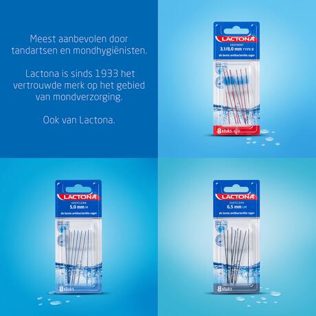 Lactona Easydent 2.5/5.0 mm Type A 8 stuks