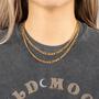 BiSjU Jewellery Ketting met Rond Open Slot en Parel Gold Plated - SS