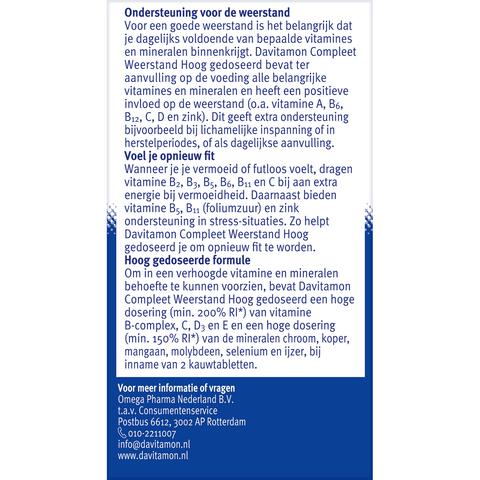 Davitamon Compleet Weerstand Forte 50 Kauwtabletten