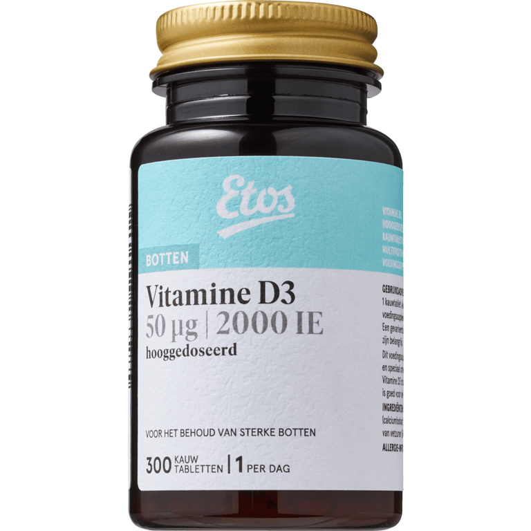 Etos Vitamine D3 50 ug Kauwtabletten