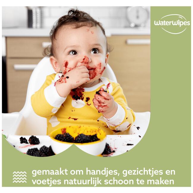 WaterWipes Snoetendoekjes Plasticvrij Gevoelige Huid Voordeeldoos 9x60