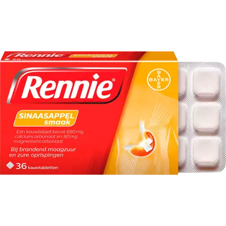 Rennie Sinaasappel Kauwtabletten Bij Brandend Maagzuur 36 stuks