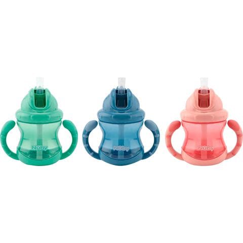 NUBY FLIP-IT ANTILEKBEKER HANDVATTEN 12 MAANDEN 240 ML