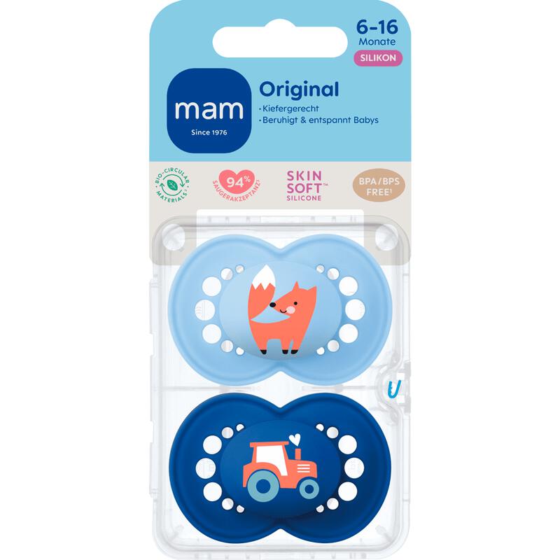 MAM Original Fopspeen 6-16 Maanden Blauw 2 stuks