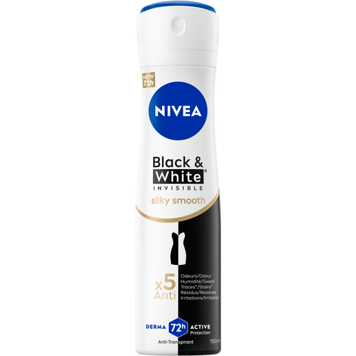 NIVEA Black & White Invisible Silky Smooth Deodorant Spray 150 ML