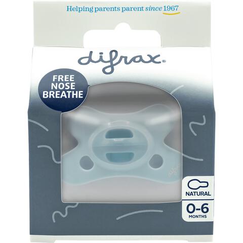Difrax Fopspeen Naturel Blue Topaz 0-6 Maanden 
