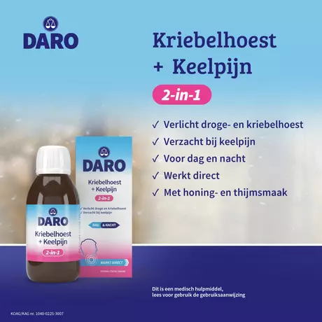 Daro 2 in 1 Kriebelhoest + Keelpijn 150 ML
