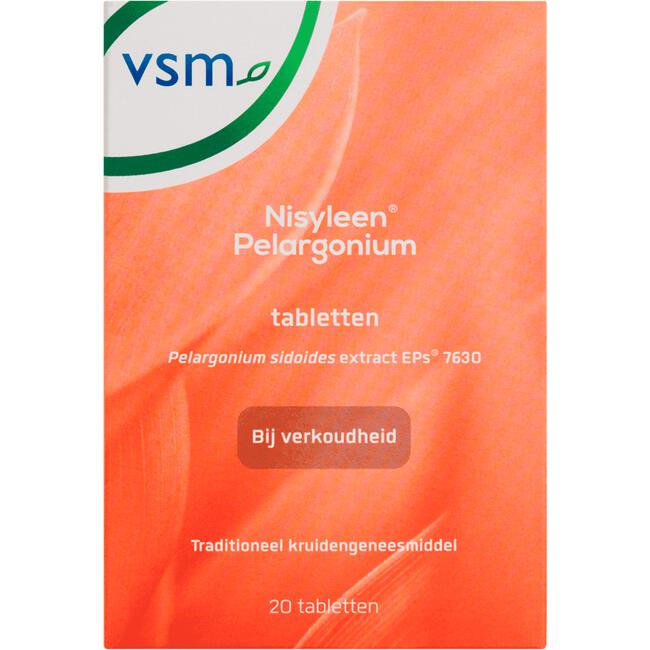 Vsm Nisyleen Pelargonium Tabletten 20 GR