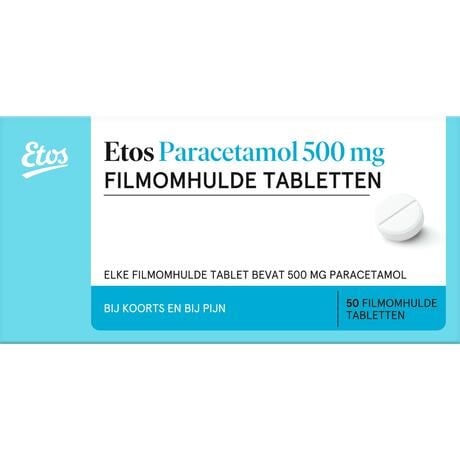 Etos Paracetamol 500 mg Filmomhulde Tabletten 50st