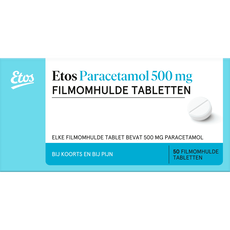 Etos Paracetamol 500 mg Filmomhulde Tabletten 50st