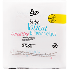 Etos Baby Lotion Billendoekjes Sensitive Vochtige Doekjes 3x80 stuks