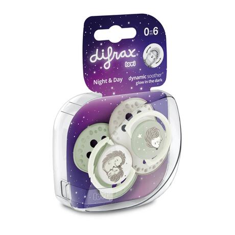 Difrax Dynamic Fopspeen 0-6M Night&Day Unisex
