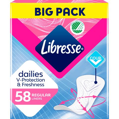 Libresse Regular Inlegkruisjes Big Pack 58  stuks