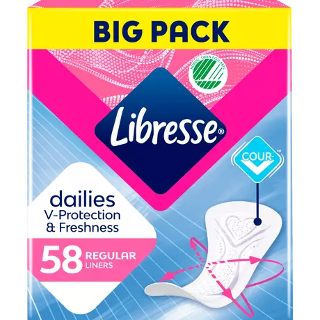 Libresse Regular Inlegkruisjes Big Pack 58 stuks