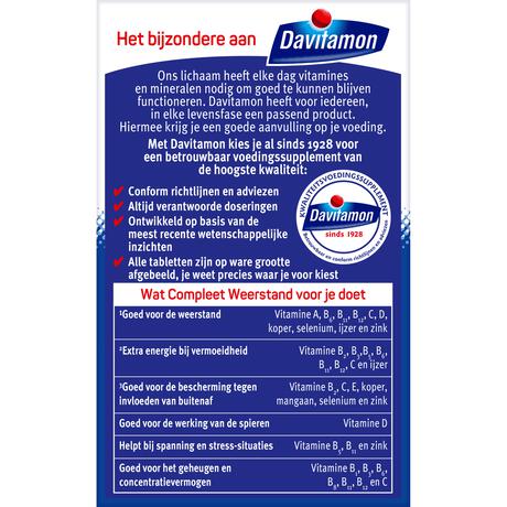 Davitamon Compleet Weerstand Met Vitamine C & D 100 Stuks