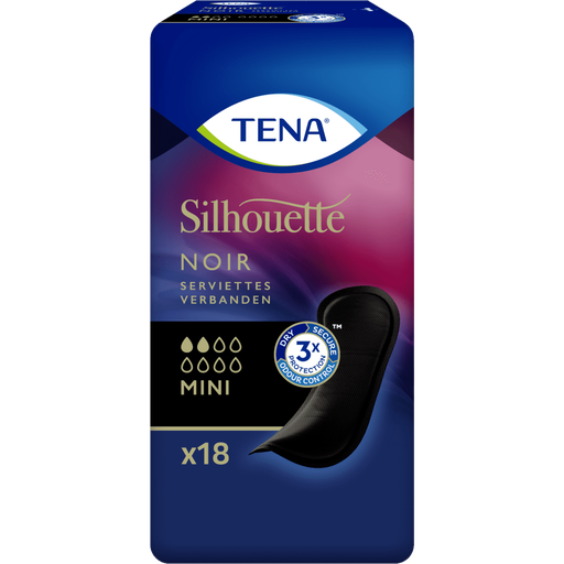 TENA Silhouette Noir Mini Incontinentieverband 18 stuks