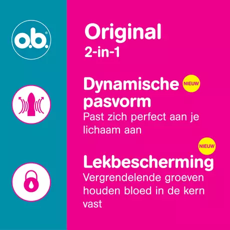 o.b.® Original Dynamic Fit Ultra Tampons 16 Stuks
