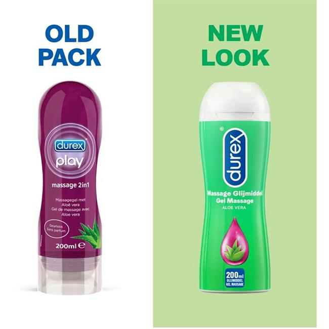 Durex Massage Olie en Glijmiddel 2-in-1 Aloë Vera Waterbasis 200 ML