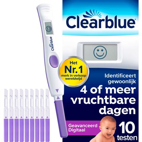Clearblue Geavanceerde Digitale Ovulatietestset 10 Stuks