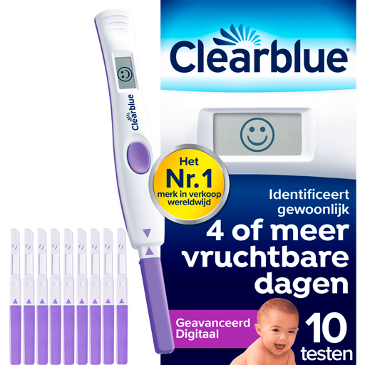 Clearblue Geavanceerde Digitale Ovulatietestset 10 stuks