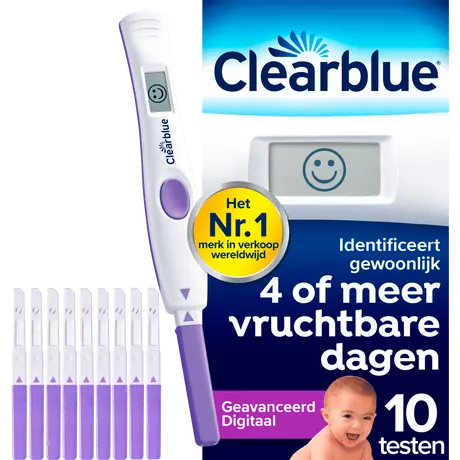 Clearblue Geavanceerde Digitale Ovulatietestset 10 stuks