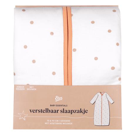 Etos Slaapzak met Afritsmouwen en Verstelbaar Wit Een Maat