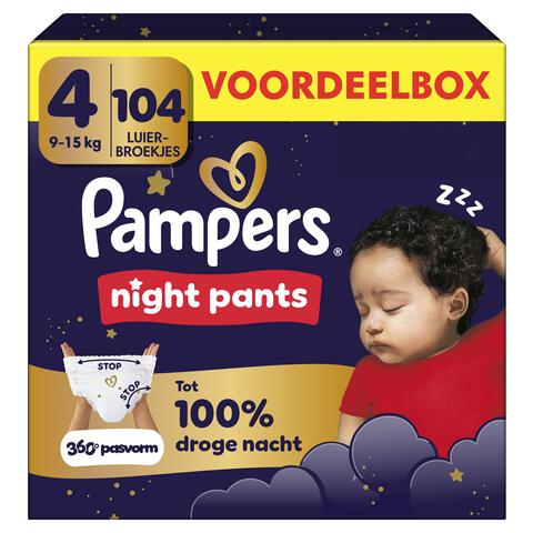 Pampers Baby Dry Night Pants Voordeelbox Luierbroekjes Maat 4 9-15 kg 104 stuks