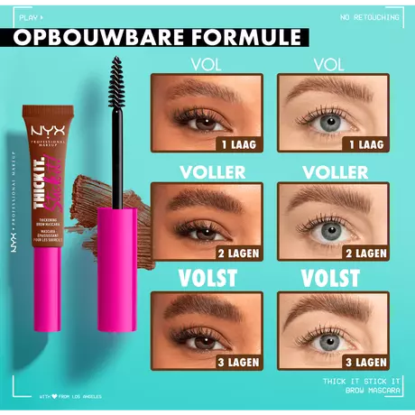 NYX Professional Makeup Thick It. Stick It! Wenkbrauwmascara 7 Espresso