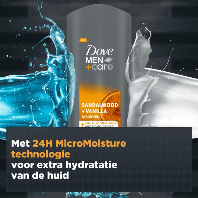 Dove Men+Care Sandalwood & Vanilla Showergel 250 ML