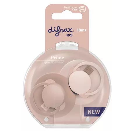 Difrax LOVI Prime Fopspeen 18M+ Nude/Blush 2 stuks