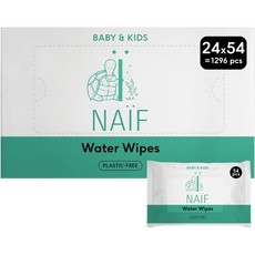 Naïf Plasticvrije Water Billendoekjes 24x54 stuks