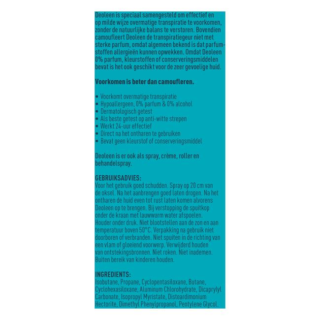 Deoleen Sensitive Anti-Transpirant Deodorant Spray 150 ML